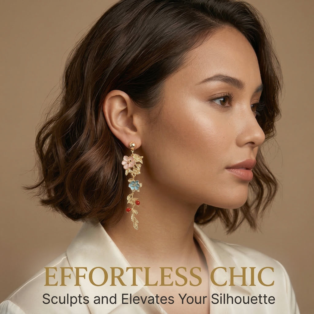 Vintage Floral Drop Earrings