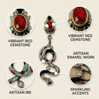 Vintage Snake Drop Earrings
