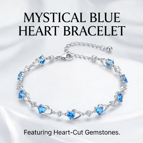 Blue Heart Crystal Bracelet